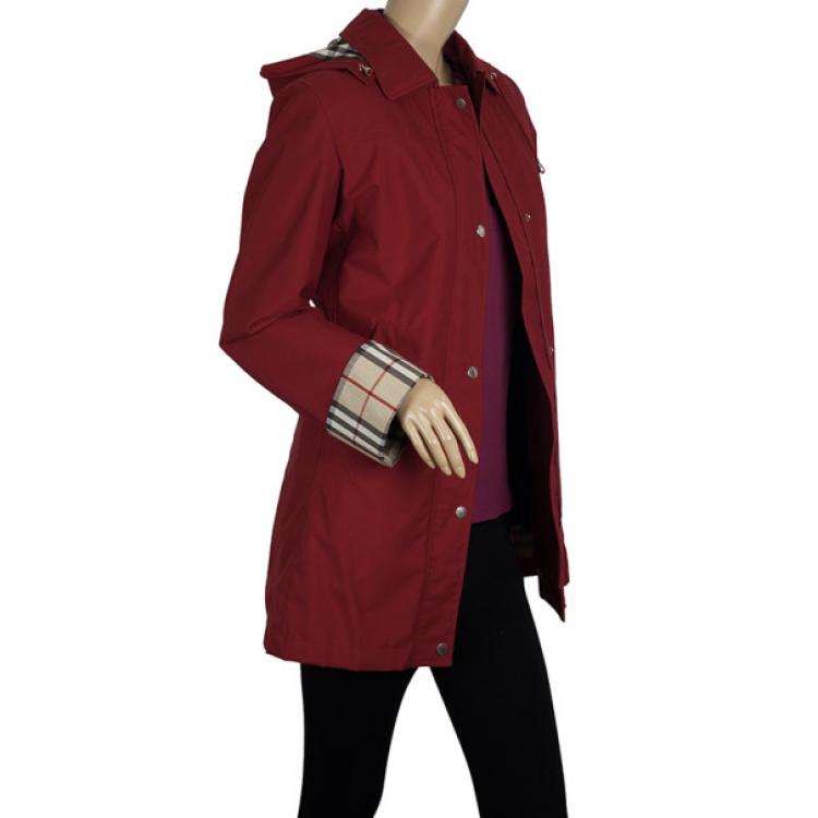 Pre Owned Burberry Layered Raincoat S