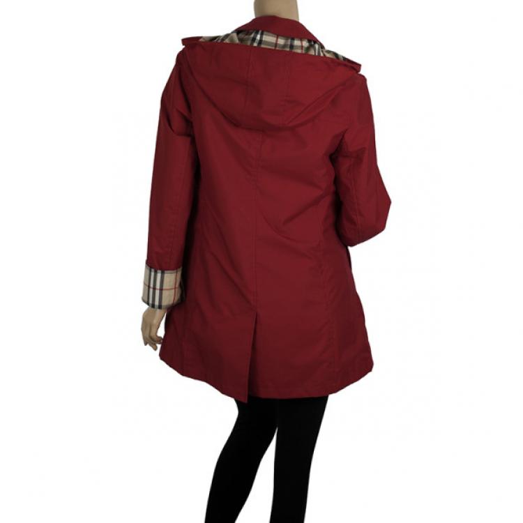 Pre Owned Burberry Layered Raincoat S