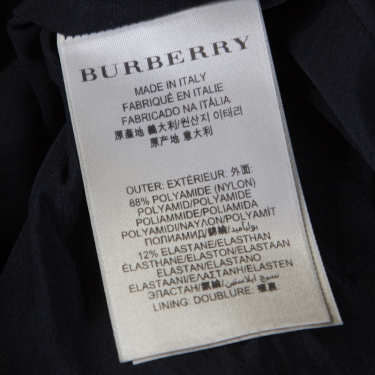 Pre Owned Burberry Black Stretch Crepe Safari Midi Dress M 