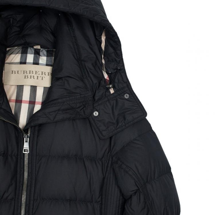 Pre Owned Burberry Brit Puffer Jacket XL