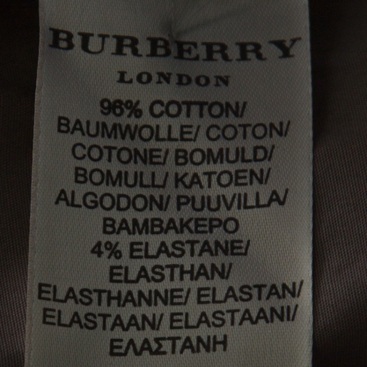 Pre Owned Burberry Cappuccino Brown Cotton Nova Check Detail Shirt XL