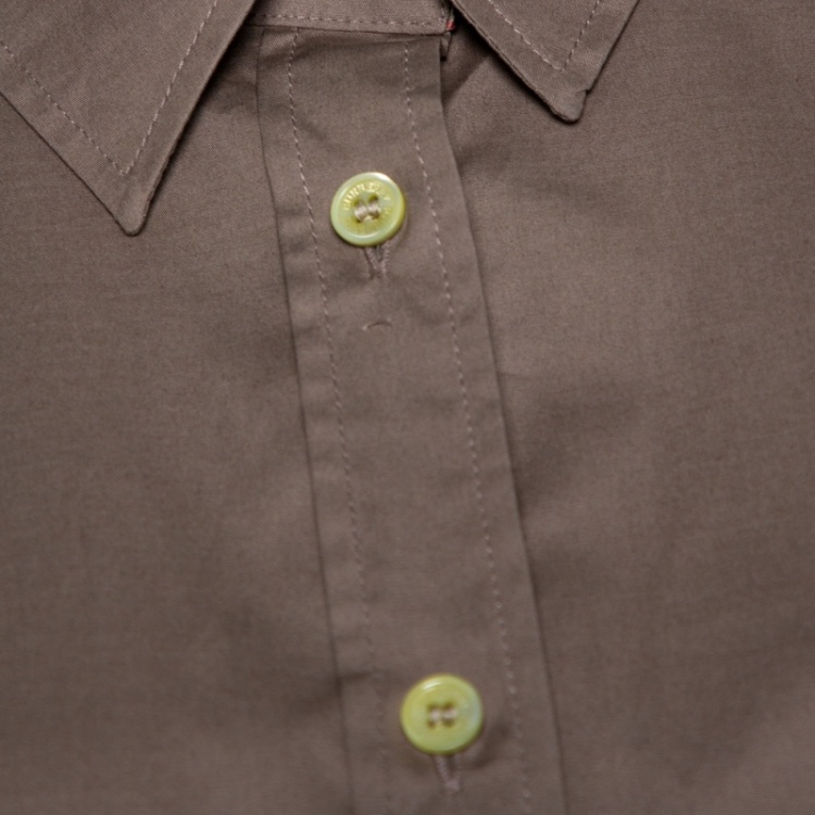Pre Owned Burberry Cappuccino Brown Cotton Nova Check Detail Shirt XL