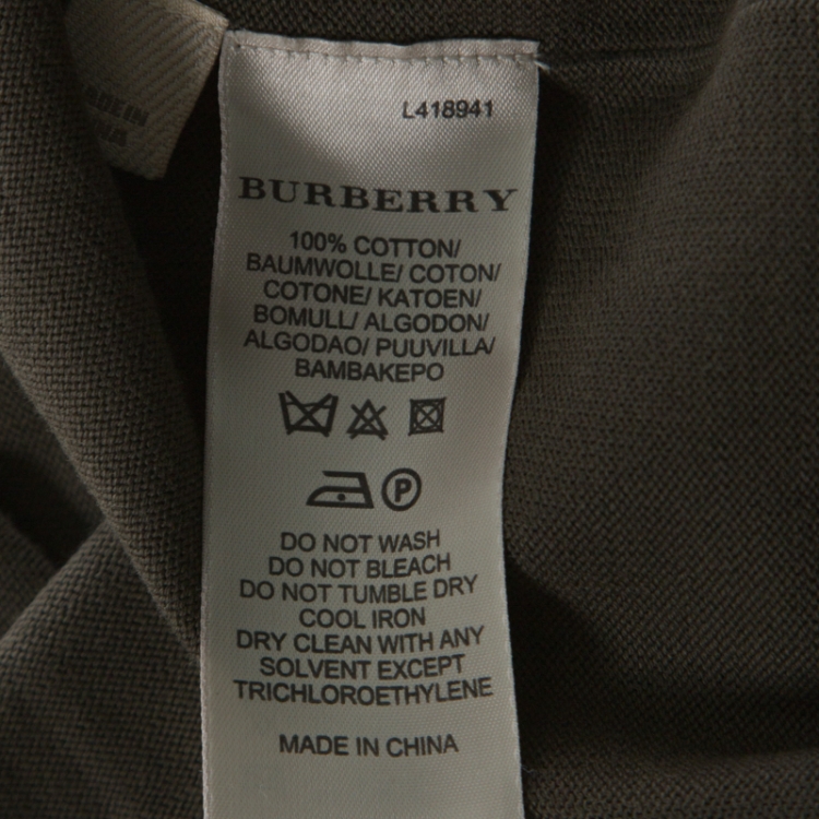 Pre Owned Burberry Brit Green Distressed Effect Knit Zipper Front Cardigan XL 