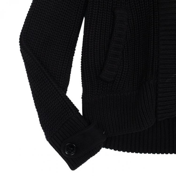 Pre Owned Burberry Zip Up Knit Sweater M