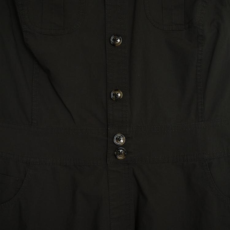 Pre Owned Burberry Brit Military Dress S