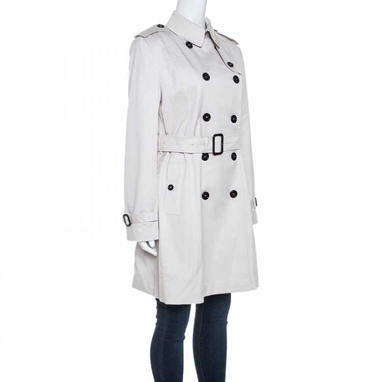 Pre Owned Burberry Beige Gabardine Trench Coat M