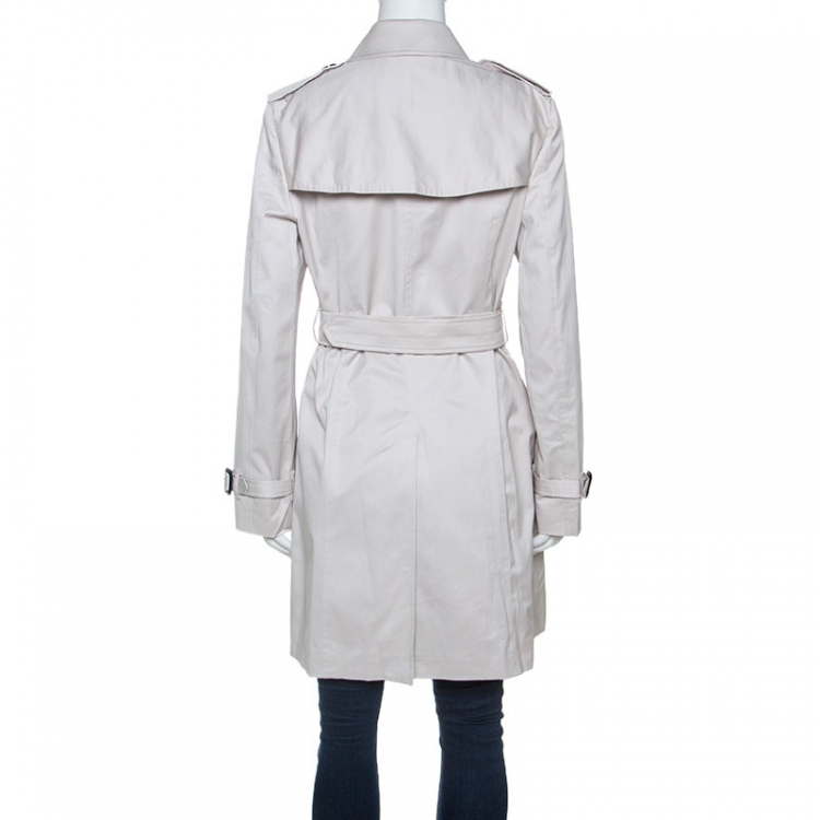 Pre Owned Burberry Beige Gabardine Trench Coat M