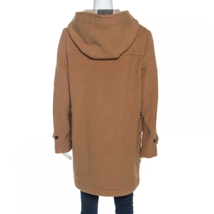 Pre Owned Burberry Camel Beige Wool Mersey Duffle Coat L