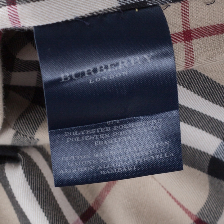Pre Owned Burberry Beige Cotton Double Breasted Trench Coat L