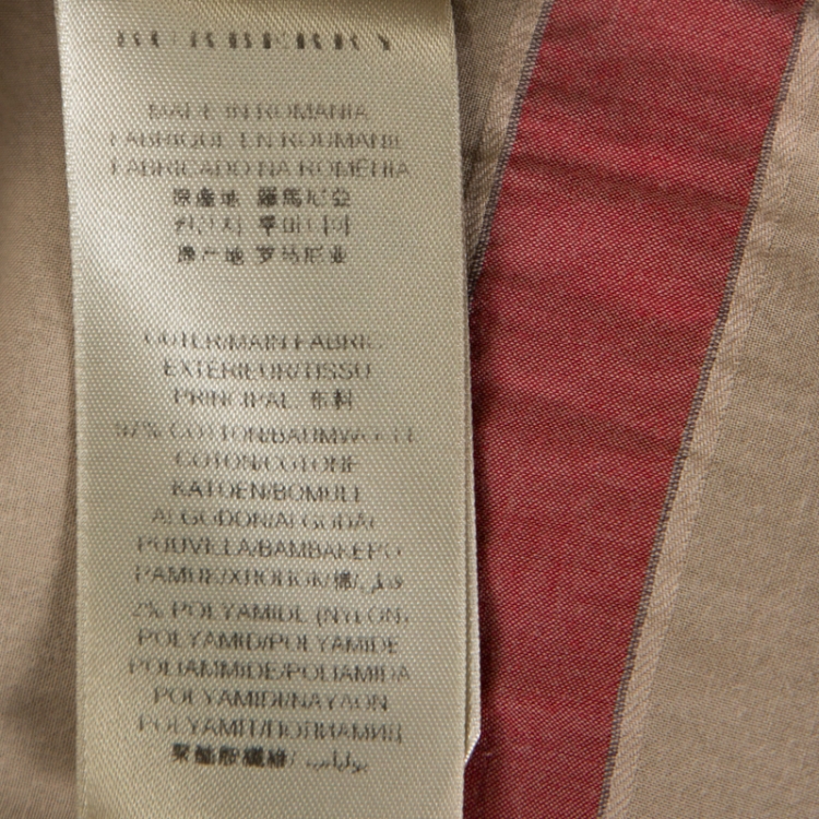مملوكة مسبقًا Burberry Brit Beige House Check Cotton Button Front Shirt S
