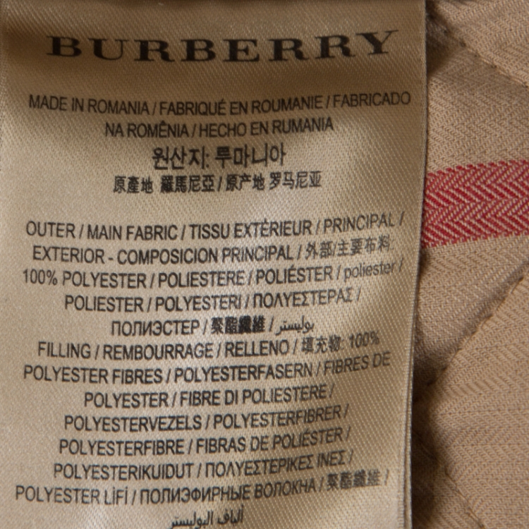 Pre Owned Burberry Brit Beige Diamond Quilted Jacket XXL