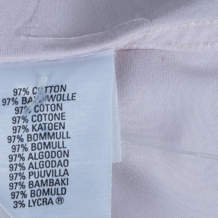 Pre Owned Burberry Pink Novacheck Contrast Button Down Shirt M