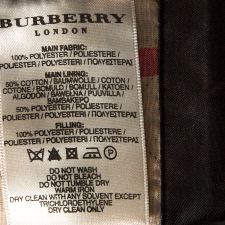 Pre Owned Burberry Brit Black Diamond Quilted Jacket XL