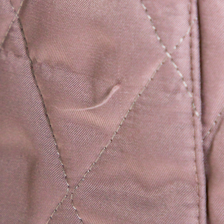 Pre Owned Burberry Pink Diamond Quilted Zip Front Jacket L