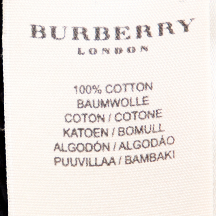 Pre Owned Burberry Black Knit Waist Tie Detail Cardigan M