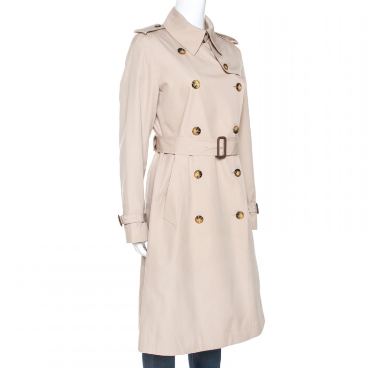 Pre Owned Burberry Beige Cotton Double Breasted Trench Coat M