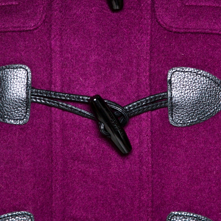 مملوكة مسبقًا Burberry Brit Purple Wool Furlined Duffle Coat M