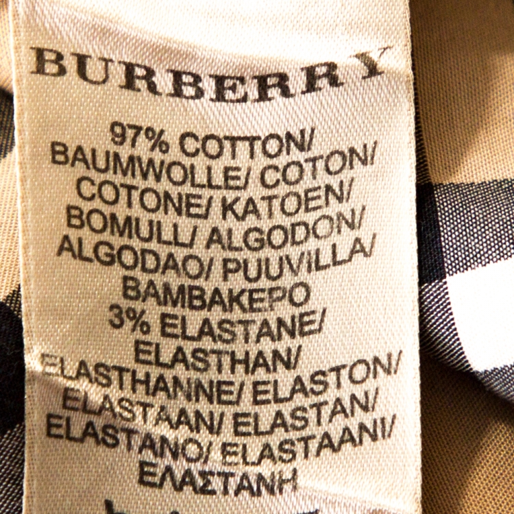 مملوكة مسبقًا Burberry Brit Beige Nova Check Cotton Shirt XS