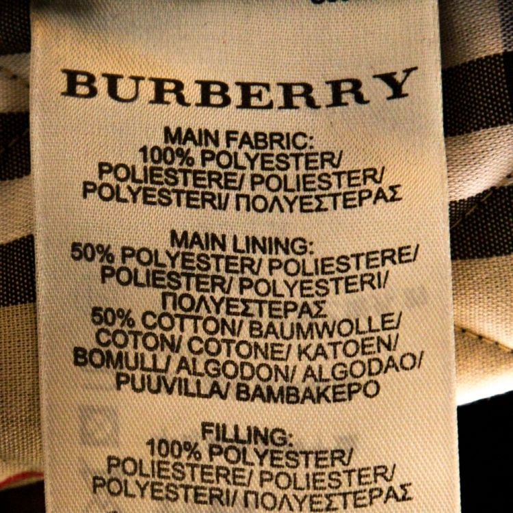 Pre Owned Burberry Black Diamond Quilted Button Front Jacket M
