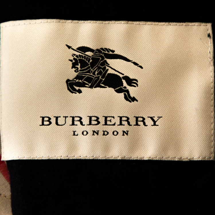 Pre Owned Burberry Black Diamond Quilted Button Front Jacket M