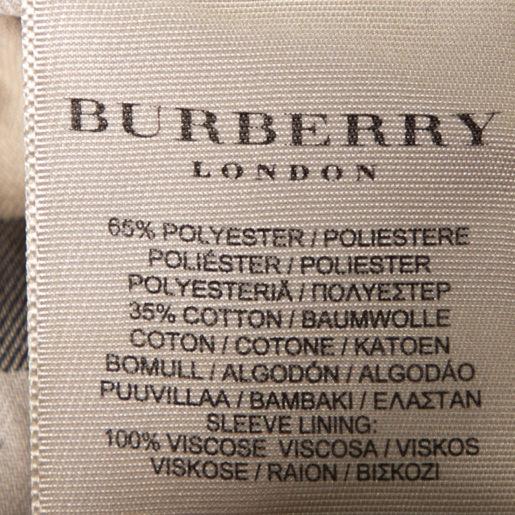 Pre Owned Burberry Black Cotton Double Breasted Trench Coat M