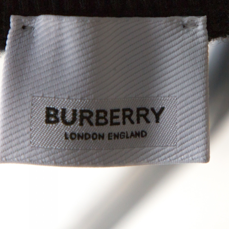 Pre Owned Burberry Black Horseferry Print Cotton Sweatshirt S