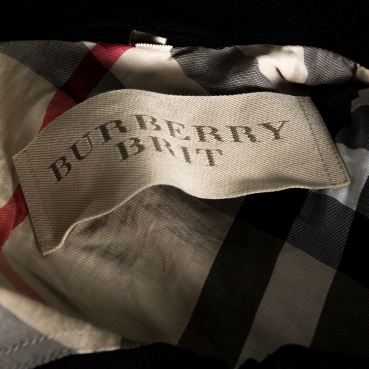 مملوكة مسبقًا Burberry Brit Black Wool Coat S