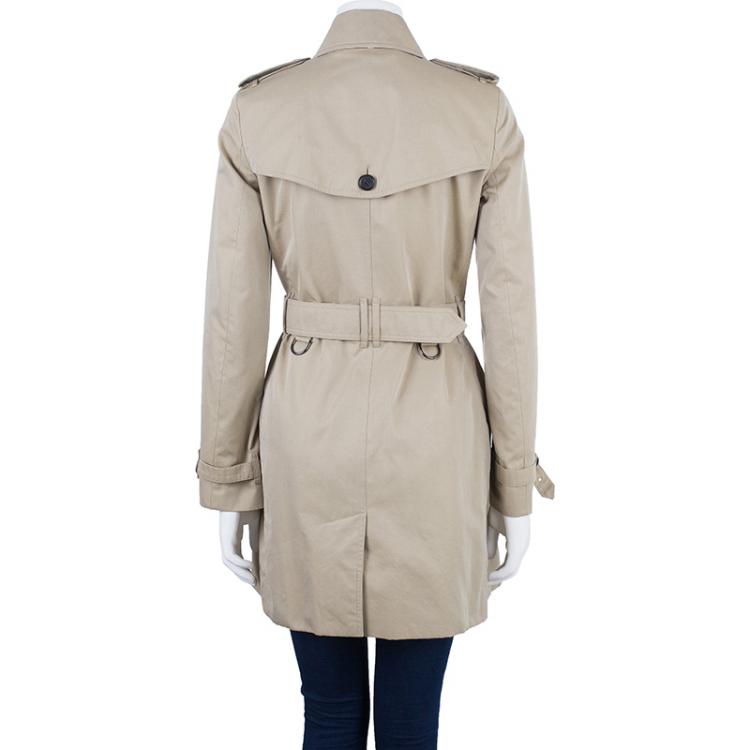 مملوكة مسبقًا Burberry Beige Kensington Long Heritage Trench Coat S