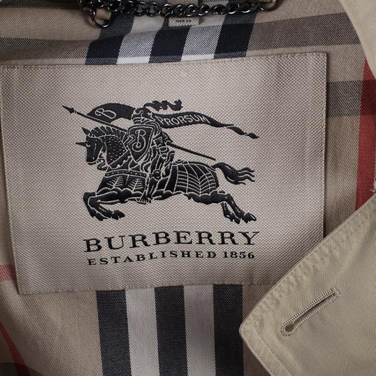 مملوكة مسبقًا Burberry Beige Kensington Long Heritage Trench Coat S