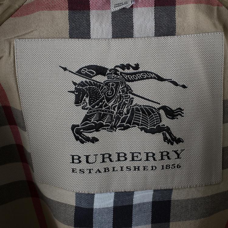 Pre Owned Burberry Beige Heritage Trench Coat M