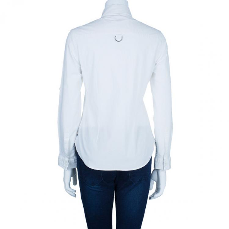 Pre Owned Burberry White Classic Button Down Shirt L