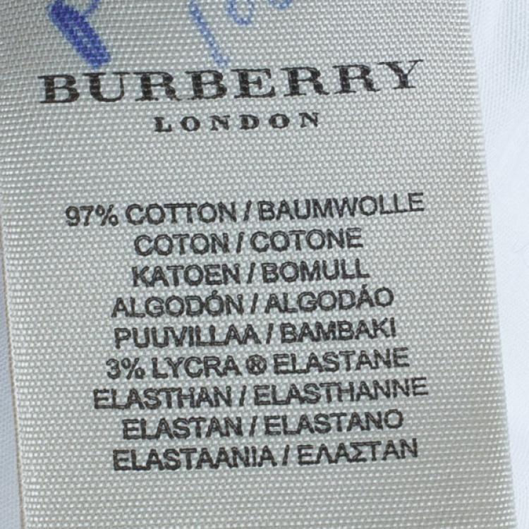 Pre Owned Burberry White Classic Button Down Shirt L