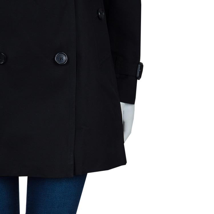 Pre Owned Burberry Black Kensington Trenchcoat M
