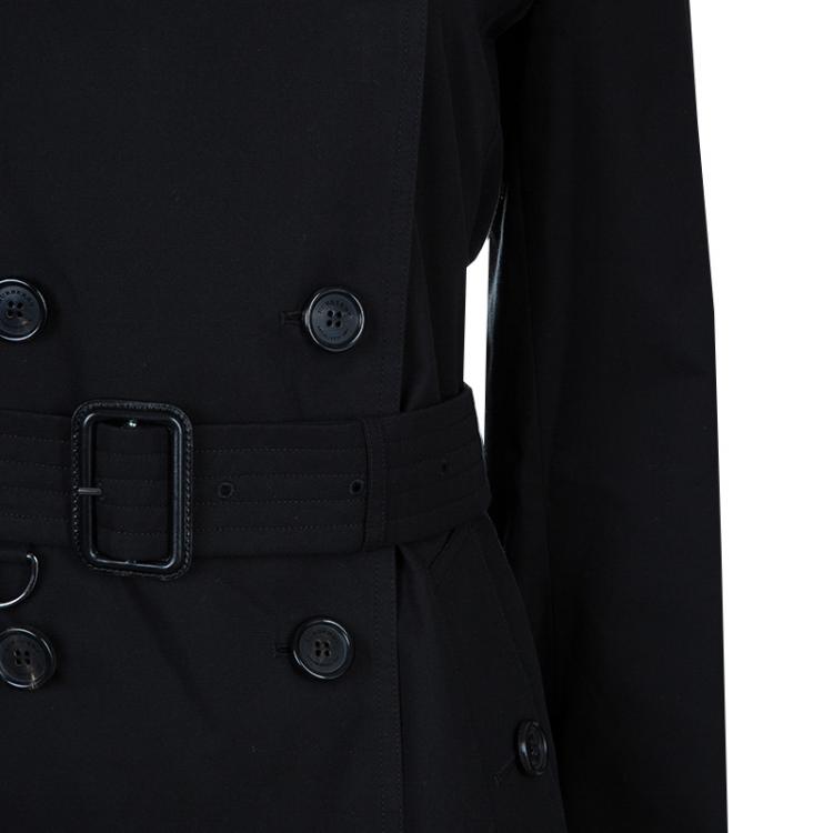 Pre Owned Burberry Black Kensington Trenchcoat M