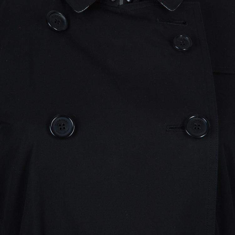 Pre Owned Burberry Black Kensington Trenchcoat M