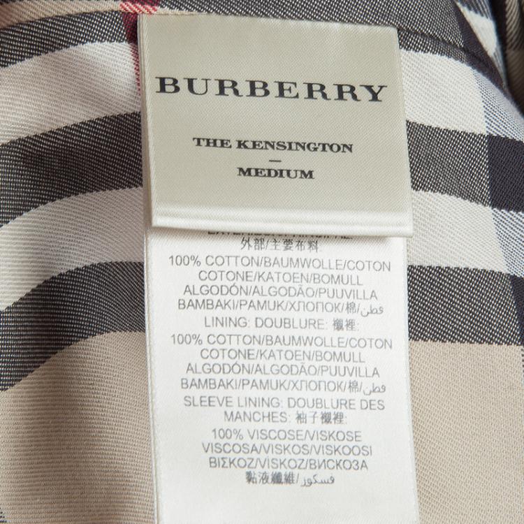 Pre Owned Burberry Black Kensington Trenchcoat M