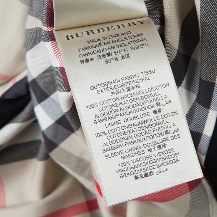 Pre Owned Burberry Black Kensington Trenchcoat M