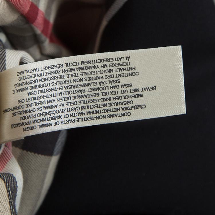 Pre Owned Burberry Black Kensington Trenchcoat M