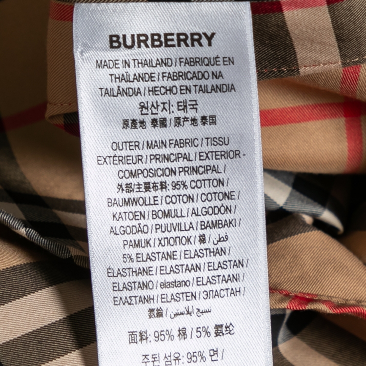 مملوكة مسبقًا Burberry Beige Vintage Check Cotton Oversized Shirt S