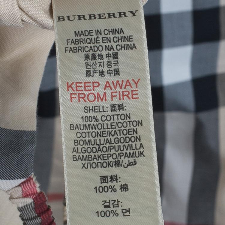 Pre Owned Burberry Novacheck Top And Shorts Set S