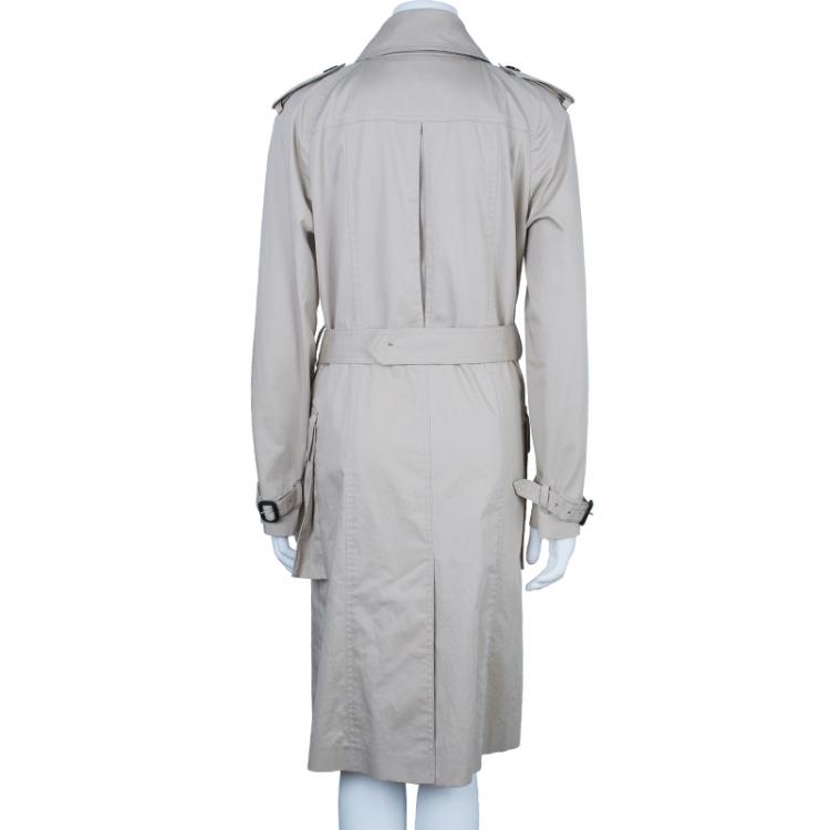 Pre Owned Burberry Beige Long Trench Coat M