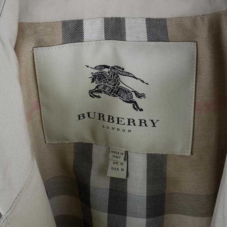 Pre Owned Burberry Beige Long Trench Coat M