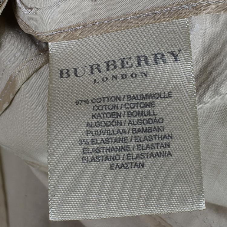 Pre Owned Burberry Beige Long Trench Coat M