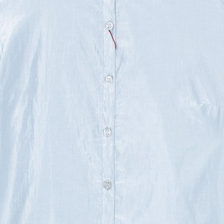 Pre Owned Burberry Silver Short Sleeve Shirt M