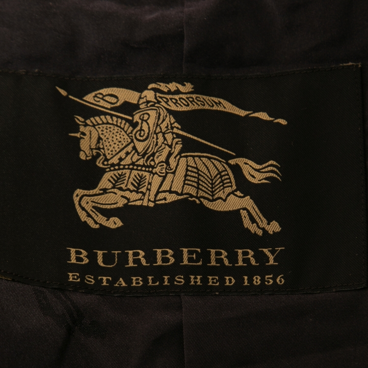 Pre Owned Burberry Brown Suede Button Front Belted Jacket M 
