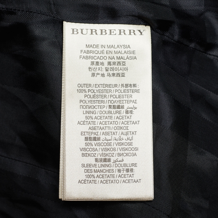 Pre Owned Burberry Burgundy Fox Fur Trim Abbeydale Down Puffer Coat M