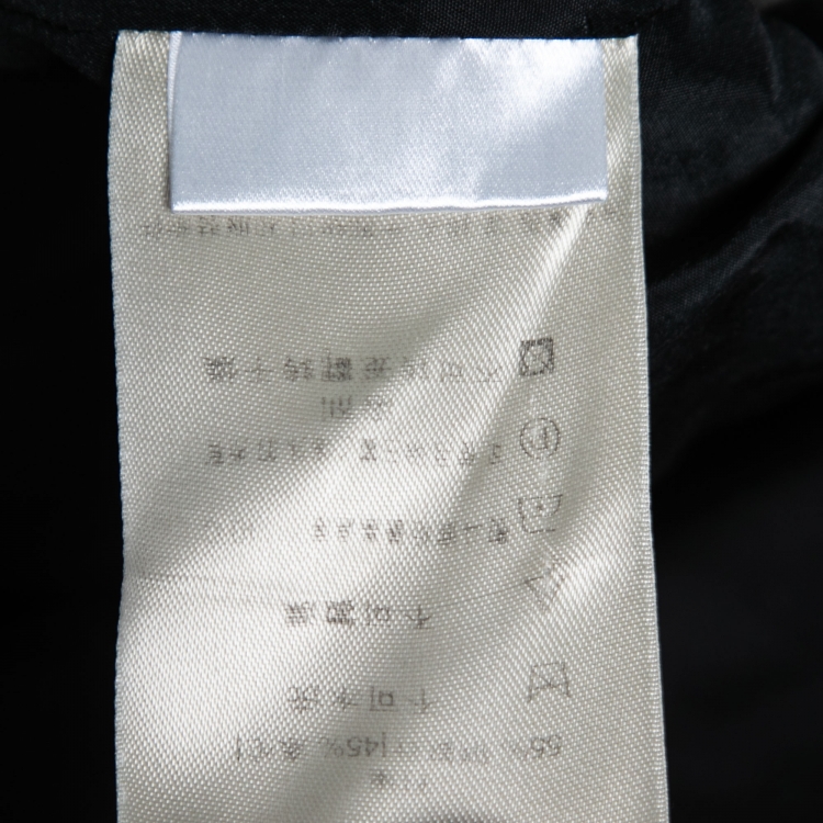 Pre Owned Burberry Black Cotton Button Front Jacket S
