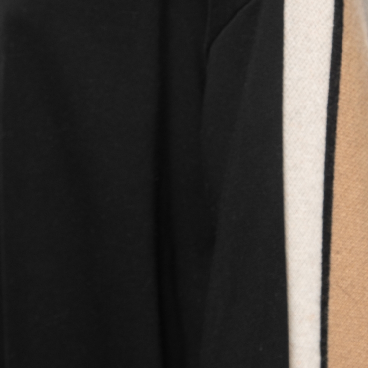 Pre Owned Burberry Black Cotton & Cashmere Logo Scarf Detail Otoko Sweatshirt XS