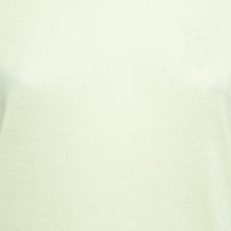 Pre Owned Burberry Pastel Green Cashmere Crew Neck Sweater M
