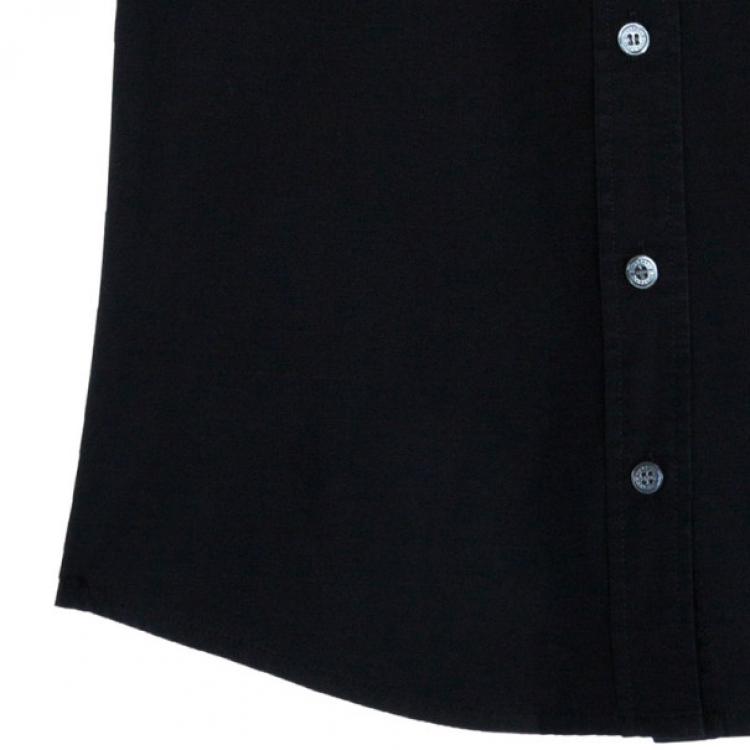 Pre Owned Burberry Black Short Sleeve Shirt XS